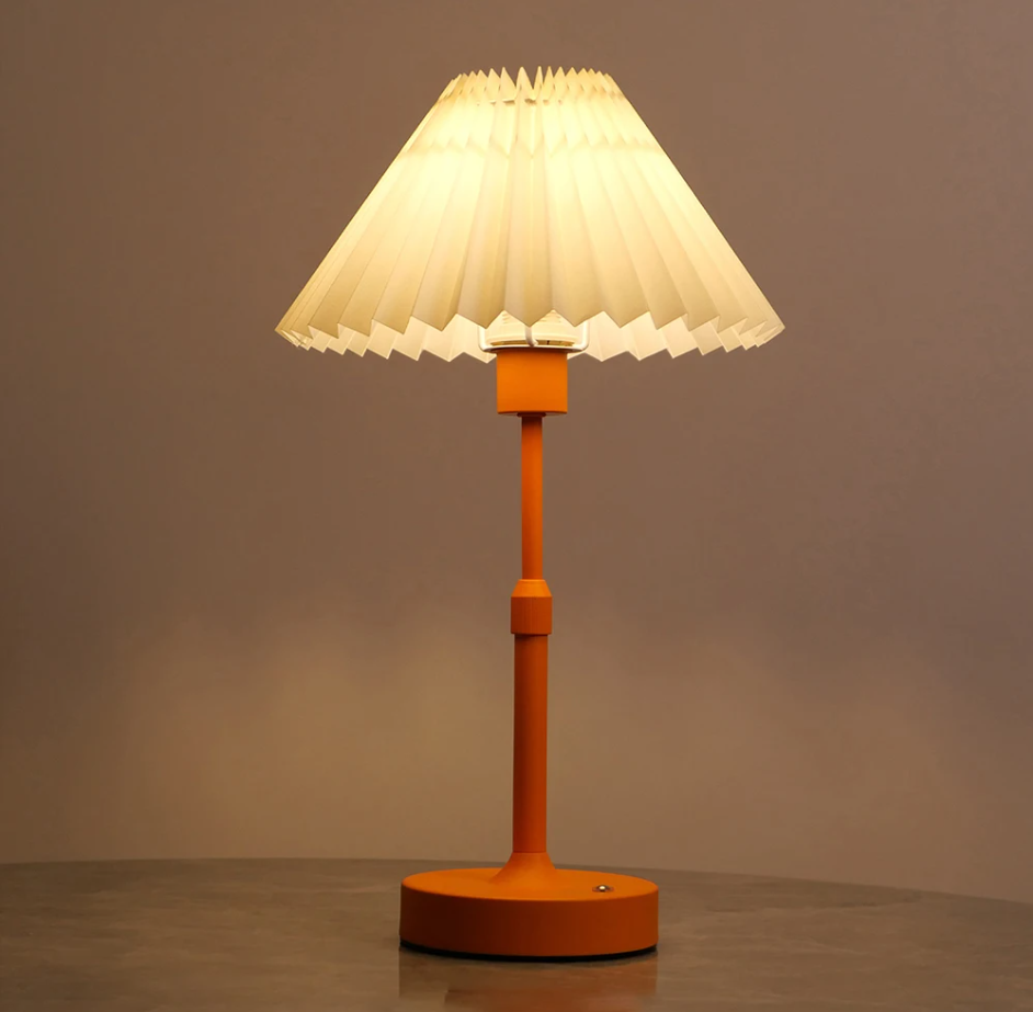 Pointed Pleated Fabric Lamp